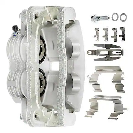 CQ Premium Disc Brake Caliper with Bracket Silver Aluminum Replacement - 18-B4799