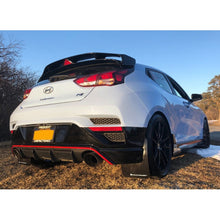 Load image into Gallery viewer, Rally Armor 19-22 Hyundai Veloster N Black UR Mud Flap with Performance Blue Logo