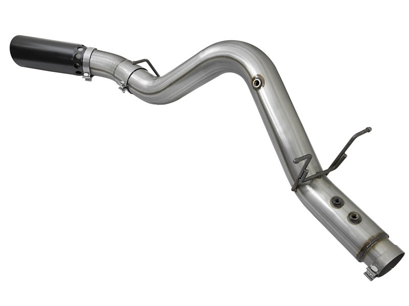 aFe Large Bore HD 5-inch 409 Stainless Steel DPF-Back Exhaust System with Black Tip for 2017 GM Duramax V8-6.6L (L5P) Diesel Trucks