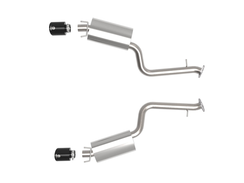 aFe Takeda 14-22 Lexus IS350 V6 2.5-Inch Stainless Steel Axle-Back Exhaust System with Black Tips