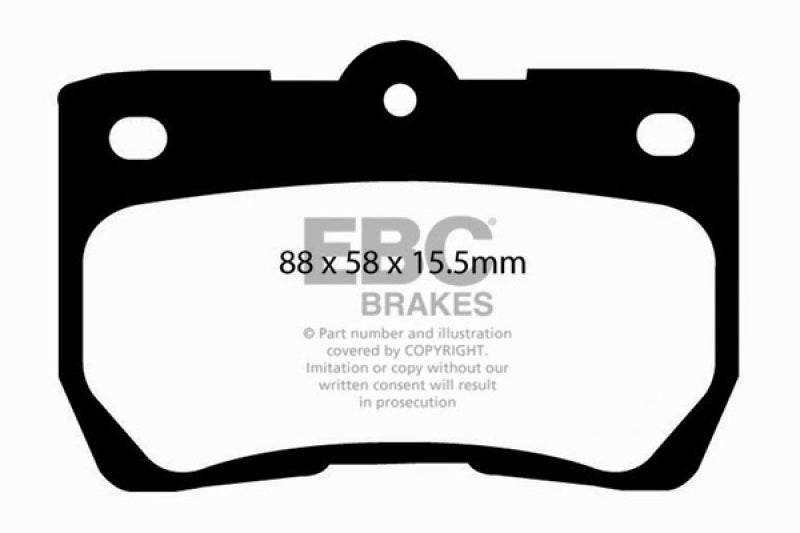 EBC Redstuff Ceramic Low Dust Rear Brake Pads for Lexus GS Models