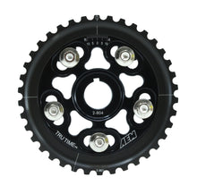 Load image into Gallery viewer, AEM Tru-Time Adjustable Camshaft Gear for Honda D16 Engines - Black Anodized, 5-Bolt Design