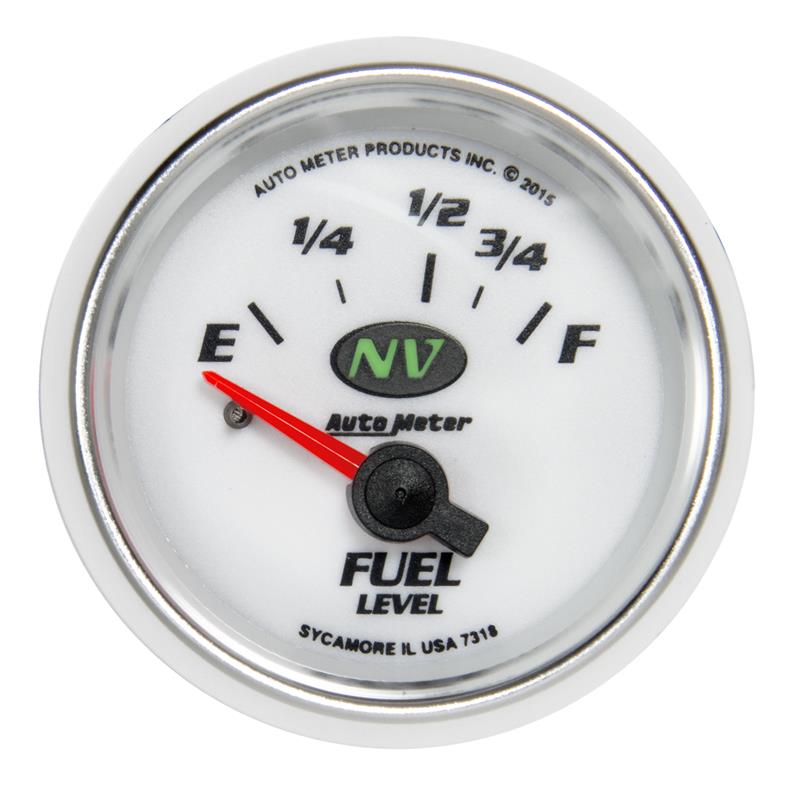 AutoMeter NV Fuel Level Gauge 2 1/16 Inch - Compatible with 16E/158F Senders