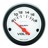 AutoMeter Phantom 52mm 8-18V Electronic Voltmeter Gauge for Automotive Electrical Systems