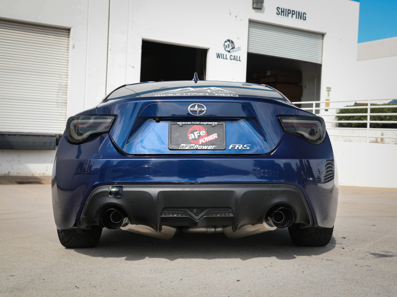 aFe Takeda Dual Cat-Back Exhaust System for Toyota GR86, Scion FR-S & Subaru BRZ * 2.5-inch Mandrel Bent Stainless Steel with Black Tips