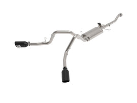 aFe Gemini XV 3-Inch Stainless Steel Cat-Back Exhaust System with Black Tips for Ford F-150 2021-2022