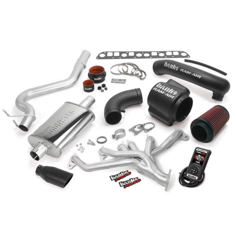Banks Power 04-06 Jeep 4.0L Wrangler PowerPack System with Stainless Steel Single Exhaust and Black Tip