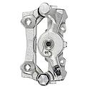 CQ Premium Semi Loaded Disc Brake Caliper with Bracket - 19-B3406