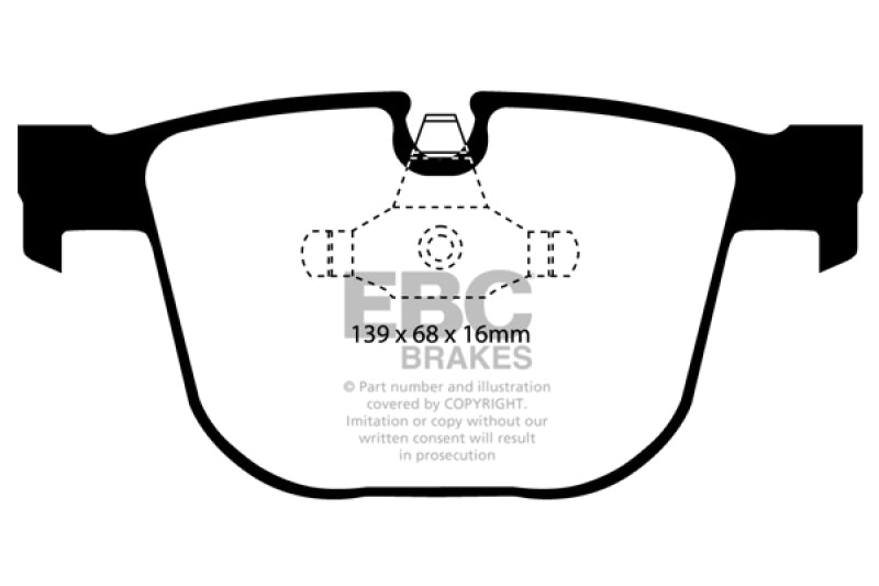 EBC Ultimax OEM Replacement Brake Pads for BMW 550i, 535i, 545i, M3 4.0 (E90) * Part Number EBC UD919
