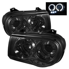 Load image into Gallery viewer, Spyder Chrysler 300C 2005-2010 Projector Headlights with LED Halo and Smoke Finish * Part Number PRO-YD-C300C-HL-SM