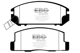 EBC DP31107C Redstuff Ceramic Rear Brake Pads for 1991-1995 Toyota MR2