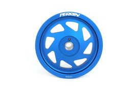 Perrin Performance Lightweight Crank Pulley for Subaru WRX, BRZ, Toyota GR86, FXT, and OBXT - Blue (Part Number: perPSP-ENG-106BL)
