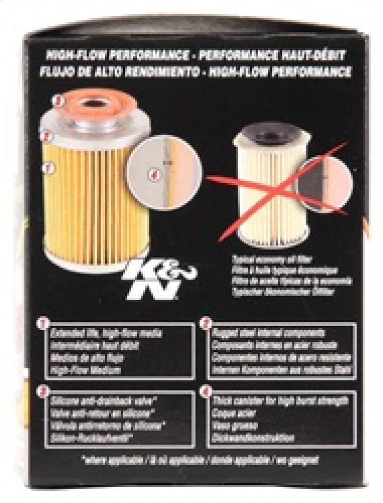 K&N Engineering Part No. KNNHP-1003 Premium Oil Filter for Toyota RAV4, Scion tC, and Toyota Celica