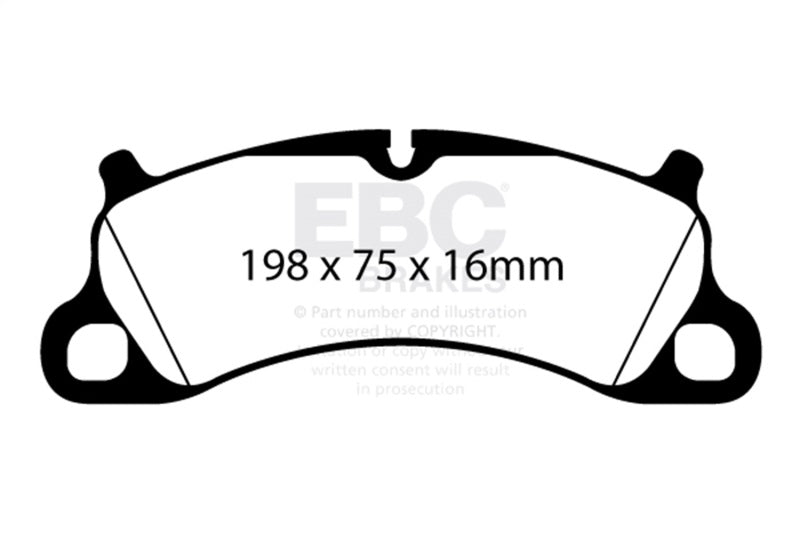 EBC DP32144C Redstuff Ceramic Front Brake Pads for 2012-2015 Porsche 911 Carrera S