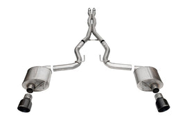 CORSA Performance 24+ Ford Mustang GT Sport Cat-Back Exhaust System with 3.0-inch Dual Rear Exit and Black PVD Tips
