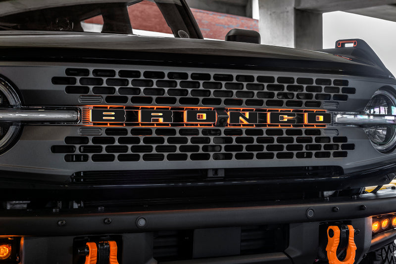 ORACLE Lighting Universal Illuminated LED Letter Badges - Matte Black Finish for Custom Vehicle Branding