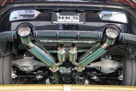 HKS Full Dual Muffler for Nissan RZ34 with VR30DDTT Engine