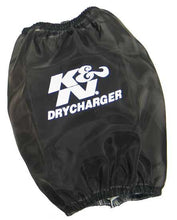 Load image into Gallery viewer, K&amp;N Engineering Black Drycharger Round Tapered Air Filter Wrap for 5.5in Base, 4.5in Top, 6.5in Height