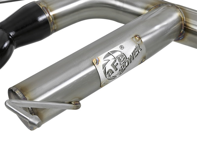 aFe Mach Force XP 3-Inch Stainless Steel Axle-Back Exhaust System with Black Tips for BMW 135i (2008-2013) - Part Number AFE49-36302-B
