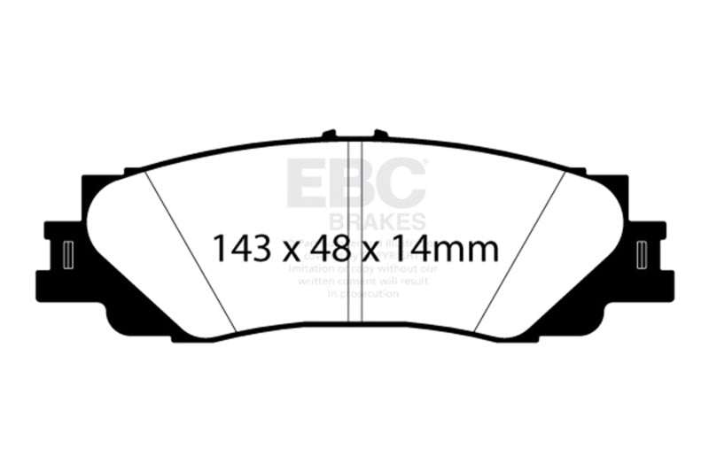 EBC ED92461 Extra Duty Rear Brake Pads for 2022+ Toyota Tundra and Lexus LX600
