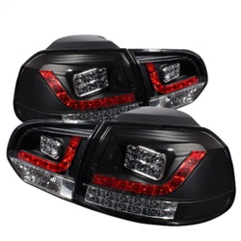 Spyder Volkswagen Golf/GTI 2010-2013 LED Tail Lights in Black - Part Number ALT-YD-VG10-LED-BK