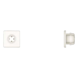 White Plastic License Nuts #14 Screw Size 13/32