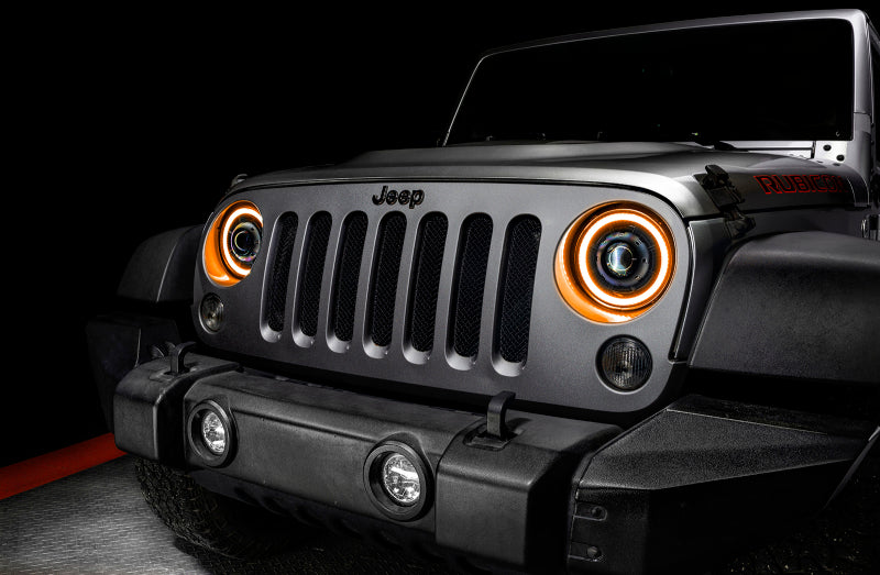 ORACLE Lighting Oculus 7-Inch Switchback Bi-LED Projector Headlights for Jeep Wrangler JK (Part #orl5876-023)