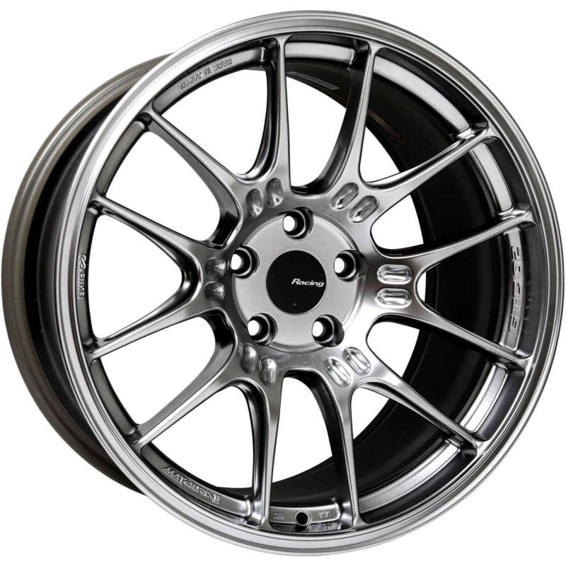 Enkei GTC02 18x8 Inch Hyper Silver Wheel with 5x114.3 Bolt Pattern and 35mm Offset