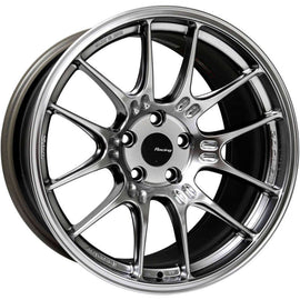 Enkei GTC02 18x8 Inch Hyper Silver Wheel with 5x114.3 Bolt Pattern and 35mm Offset