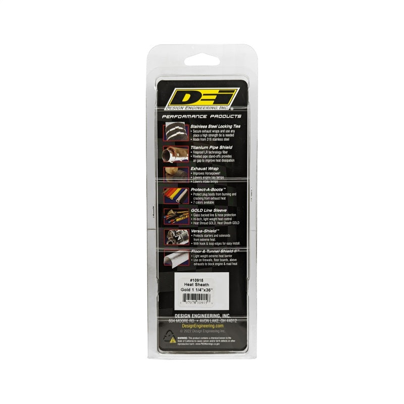 DEI Heat Sheath GOLD 1-1/4 inch x 36 inch High-Temperature Heat Protection Sleeve