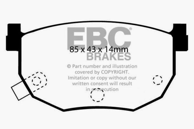 EBC Redstuff Ceramic Low Dust Rear Brake Pads for Nissan 240SX and Hyundai Elantra