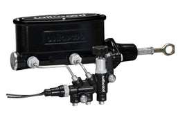 Wilwood HV Tandem Master Cylinder Kit with Combination Proportioning Valve for Early Mustang - 7/8 inch Bore, Black Finish