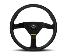 Load image into Gallery viewer, MOMO MOD78 320mm Black Leather Steering Wheel with Black Spokes