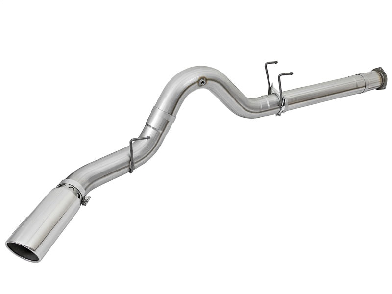 aFe ATLAS 5-inch DPF-Back Alum Steel Exhaust System with Polished Tip for 2017-2022 Ford F-250 and F-350 Diesel Trucks V8-6.7L (td)