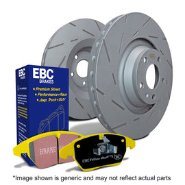 EBC S9 Brake Pad and USR Slotted Upgrade Rotor Kit for Fiat 500