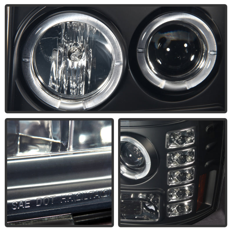 Spyder GMC Sierra 1500/2500 2007-2013 Projector Headlights with LED Halo by Spyder Part #PRO-YD-GS07-HL-BSM