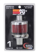 Load image into Gallery viewer, K&amp;N Engineering 62-1370 1-inch Flange ID x 2-inch OD Crankcase Vent Filter with Chrome Top