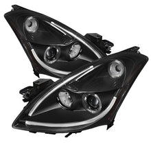 Load image into Gallery viewer, Spyder Nissan Altima 4-Door 2010-2012 Projector Headlights with LED Halo and Light Tube DRL - Black (Part #PRO-YD-NA104D-LTDRL-BK)