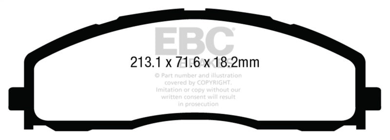 EBC Brakes EBCED93015 Extra Duty Front Brake Pads for Ford F-250 Super Duty 6.2L (2013-2014)