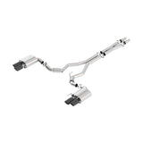 Borla - S-Type Cat-Back Exhaust System for 18-23 Ford Mustang GT with Black Chrome Tips - Part #bor140745BC
