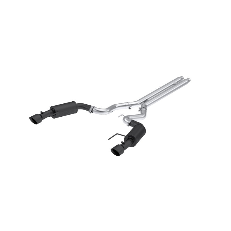 MBRP Armor BLK Series 3-Inch Cat-Back Dual Split Rear Exhaust System for 2024-2026 Ford Mustang GT S650 with Black Coated Finish