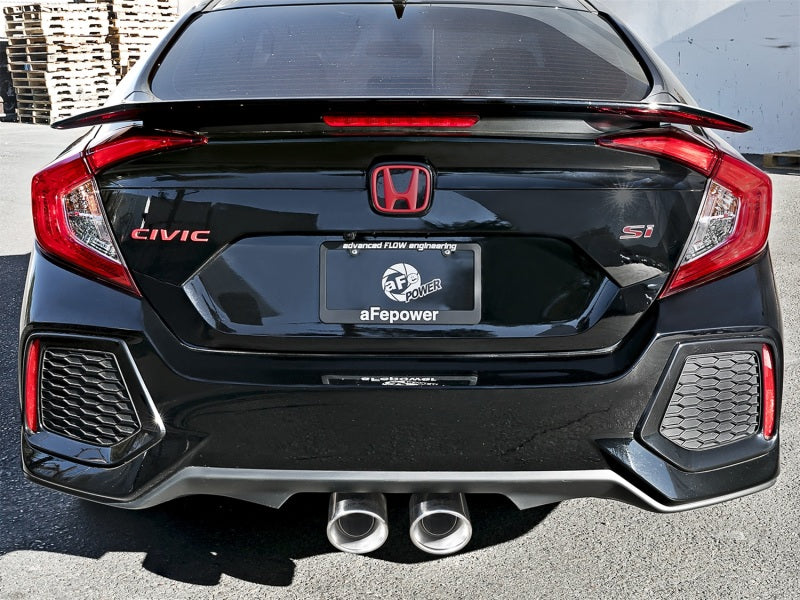 aFe Takeda 3-inch 304 Stainless Steel Cat-Back Exhaust System with Polished Tips for Honda Civic Si Sedan 2017-2020