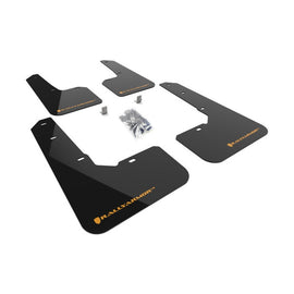 Rally Armor 22-25 Subaru Outback Wilderness Black Mud Flap with Wild Orange Logo - Durable Polyurethane Protection