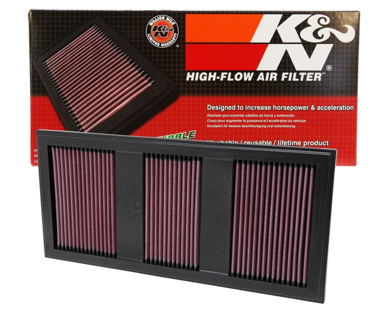 K&N Replacement Air Filter for Mercedes-Benz C300, C350, E300, GLK350, ML350, S350, and SLK350 * Part Number KN-33-2985