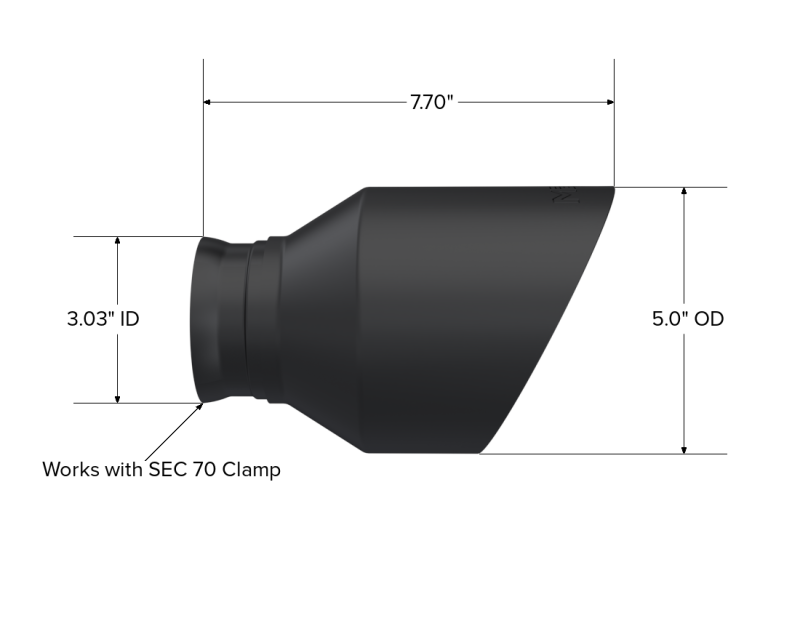 MBRP Armor Black Exhaust Tip for Dodge Charger, Durango SRT & Hellcat – 3 Inch Inner Diameter, 5 Inch Outer Diameter, 8 Inch Length