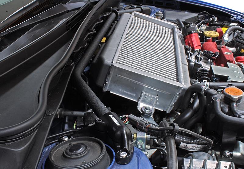 Perrin Performance Black Front Strut Brace for Subaru WRX, STI, Forester, Crosstrek, and Legacy - Part PSPSUS056BK