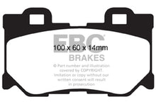 Load image into Gallery viewer, EBC Yellowstuff Rear Brake Pads for Nissan 370Z and Infiniti G37 - High-Performance Street and Track Use