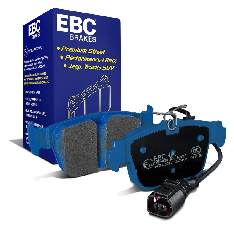 EBC DP52438NDX Bluestuff NDX Rear Brake Pads for 2022+ Volkswagen GTI, Golf R and Audi S3