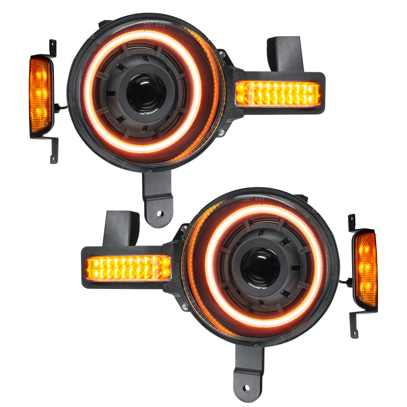 Oracle Oculus Bi-LED Projector Headlights for 2021+ Ford Bronco - Amber/White Switchback