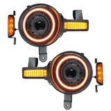 Oracle 2021+ Ford Bronco Oculus Bi-LED Projector Headlights with Amber LED Halo by ORACLE Lighting